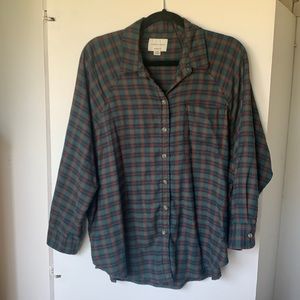 American Eagle cropped oversized flannel, size S